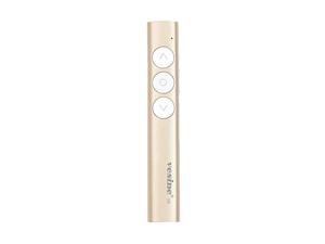 Wireless Presenter 24GHz RF Up to 100 Ft Range Professional Presentation Remote Rechargeable Universal Compatibility Intuitive TouchKeys for Slideshow Control Clicker Gold Wireless Presenter 24GHz RF Up to 100 Ft Range Professional Presentation Remote Rechargeable Universal Compatibility Intuitive TouchKeys for Slideshow Control Clicker Gold