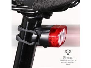 Autosensing Bike Taillight That Automatically Turns OnOff Low Battery Indicator 4 Flash Modes for Day or Night Individual or Group Riding USB Rechargeable Battery Lasting Up to 30 Hours
