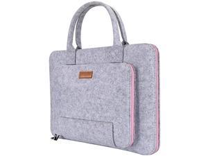 17 17.3 Inch Laptop Bag, Felt Laptop Sleeve Notebook Computer Case Carrying Bag Pouch with Handle Compatible with 17.3" Asus/Lenovo, Gray & Pink 17 17.3 Inch Laptop Bag, Felt Laptop Sleeve Notebook Computer Case Carrying Bag Pouch with Handle Compatible with 17.3" Asus/Lenovo, Gray & Pink