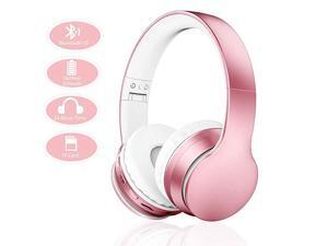Bluetooth Headphones 4 in 1 Upgrade Bluetooth Foldable OverEar Headsets with Micro Support SDTF Card Compatible with BluetoothEnabled Devices Rose Gold Bluetooth Headphones 4 in 1 Upgrade Bluetooth Foldable OverEar Headsets with Micro Support SDTF Card Compatible with BluetoothEnabled Devices Rose Gold