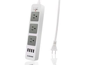 Strip 2 Prong with 4 USB Ports 2 Prong to 3 Prong Outlet Adapter with 66ft Extension Cord 3 AC Outlets Flat Plug Surge Protector for Smartphone Tablets Home Office and Hotel White Strip 2 Prong with 4 USB Ports 2 Prong to 3 Prong Outlet Adapter with 66ft Extension Cord 3 AC Outlets Flat Plug Surge Protector for Smartphone Tablets Home Office and Hotel White