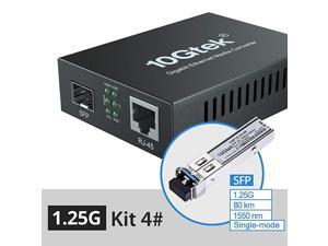 Media Converterkit 4 SFP Slot with a SFP Module SMF 1550nm 80km Media Converterkit 4 SFP Slot with a SFP Module SMF 1550nm 80km