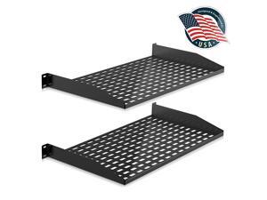 2Pc 1U Server Rack Shelf Vented Shelves for Good Air Circulation Cantilever Mount Wall Mount Rack Universal Device Cabinet Shelf Computer Case Mounting Tray Black PLRSTN14UX2 2Pc 1U Server Rack Shelf Vented Shelves for Good Air Circulation Cantilever Mount Wall Mount Rack Universal Device Cabinet Shelf Computer Case Mounting Tray Black PLRSTN14UX2