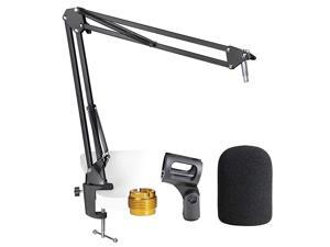 AT2020 Mic Stand with Pop Filter Microphone Boom Arm Stand with Foam Windscreen for AT2020 USB+ AT2035 Condenser Microphone by AT2020 Mic Stand with Pop Filter Microphone Boom Arm Stand with Foam Windscreen for AT2020 USB+ AT2035 Condenser Microphone by