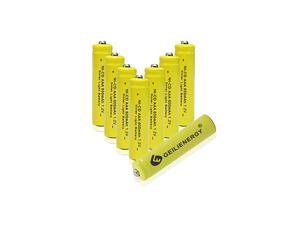 NiCd AAA 12V 600mAh Triple A Rechargeable Batteries for Solar Light Lamp Yellow Color Pack of 8