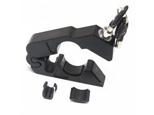 Motorcycle Handlebar Grip Brake Lever LockAnti Theft Security CapsLock Black