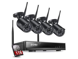 Wireless Security Camera System 4/8CH HD 1080P 1TB HDD CCTV WIFI Kit NVR Outdoor 