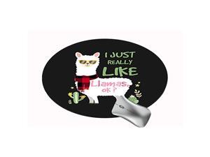 Customized Round Office Mouse Pad NonSlip Rubber Mouse Pads Cute Mat I Just Really Like Llama Ok Plaid Scarf Christmas Customized Round Office Mouse Pad NonSlip Rubber Mouse Pads Cute Mat I Just Really Like Llama Ok Plaid Scarf Christmas