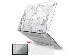 MacBook Pro 13 Inch Case 2015 2014 2013 end 2012 A1502 A1425 Hard Shell Case with Keyboard Cover amp Screen Protector for Old Version Apple Mac Pro Retina 13 White Marble R1301WHMB+2