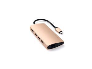 Aluminum MultiPort Adapter V24K HDMI 30Hz Gigabit Ethernet USBC PassThrough SDMicro Card Readers USB 30 Compatible with 2020 MacBook Pro 20202018 MacBook Air Gold Aluminum MultiPort Adapter V24K HDMI 30Hz Gigabit Ethernet USBC PassThrough SDMicro Card Readers USB 30 Compatible with 2020 MacBook Pro 20202018 MacBook Air Gold