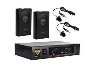 DKW DUO LT VHF Dual Wireless Lavalier Microphone System includes 2 lapel microphones receiver AC adapter and audio cable Easy setup Karaoke performance presentation public address DKW DUO LT VHF Dual Wireless Lavalier Microphone System includes 2 lapel microphones receiver AC adapter and audio cable Easy setup Karaoke performance presentation public address