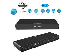 USB C Docking Station w/ 45W Laptop Power Delivery: Dual HDMI+DisplayPort, USB 3.0/2.0, Ethernet, Audio/Mic Jack, Bundle: 65W AC Adapter, C-C Cable, C-A Dongle for Mac & Windows OS USB C Docking Station w/ 45W Laptop Power Delivery: Dual HDMI+DisplayPort, USB 3.0/2.0, Ethernet, Audio/Mic Jack, Bundle: 65W AC Adapter, C-C Cable, C-A Dongle for Mac & Windows OS