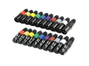 XLR DMX Connectors 3 Pin XLR Plug Male and Female 10 Pairs XLR DMX Connectors 3 Pin XLR Plug Male and Female 10 Pairs