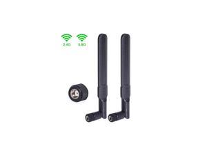 Dual Band WiFi 24GHz 5GHz 58GHz 8dBi MIMO RPSMA Male Antenna 2Pack for WiFi Router Signal Booster Repeater Wireless Network Card USB Adapter Security IP Camera Video Surveillance Monitor
