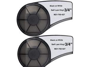 Compatible Label Tape Replacememt M21750427 Cartridge Ribbon 34 Inches Wire Cable Labels Translucent Tape Black on White Self Laminating Vinyl Film 14 Length 075 Widt2 Roll Compatible Label Tape Replacememt M21750427 Cartridge Ribbon 34 Inches Wire Cable Labels Translucent Tape Black on White Self Laminating Vinyl Film 14 Length 075 Widt2 Roll