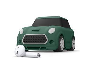Mini CAR AirPods Case with Keychain Designed for AirPods 1 2 Headlights and Taillights Glow in The Dark Patent Registered Green