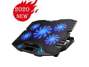 Laptop Cooling Pad, Gaming 5Fans 15.6inch Laptop Cooler Stand Fan, Adjustable Foldable Long Stand, Fans/Lights Switch with dimmable-Speed, for MacBook Air Pro Dell XPS HP Alienware Notebook Laptop Cooling Pad, Gaming 5Fans 15.6inch Laptop Cooler Stand Fan, Adjustable Foldable Long Stand, Fans/Lights Switch with dimmable-Speed, for MacBook Air Pro Dell XPS HP Alienware Notebook