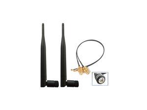 2x 9dBi RP-SMA Dual Band 2.4~2.5GHz High Gain WiFi Router Wireless Tilt Antenna 