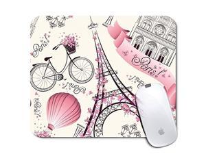 Rectangle Mouse Pad Printed Eiffel Tower Pattern NonSlip Rubber Comfortable Customized Computer Mouse Pad 945x787inch