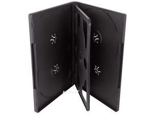 10 Multi6 DVD Cases Standard 14mm for 6 Discs with Black Overlap Trays and Clear Outer Sleeve 10 Multi6 DVD Cases Standard 14mm for 6 Discs with Black Overlap Trays and Clear Outer Sleeve