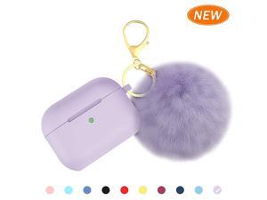 for Airpods Pro Case Soft Silicone Case with Cute Pom Pom Keychain Shockproof Slim Protective Cover for AirPods Pro Charging Case Visible Front LED for Airpods Pro Case Soft Silicone Case with Cute Pom Pom Keychain Shockproof Slim Protective Cover for AirPods Pro Charging Case Visible Front LED