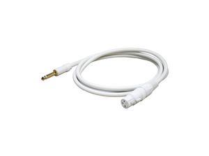 E80206 14 TS to XLR Female 6 Feet White Color Microphone Cable