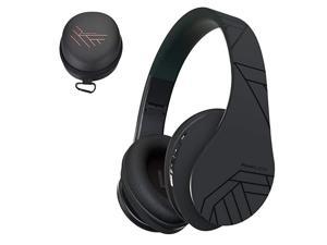 Bluetooth Over-Ear Headphones, Wireless Stereo Foldable Headphones Wireless and Wired Headsets with Built-in Mic, Micro SD/TF, FM for iPhone/Samsung/iPad/PC (Black)