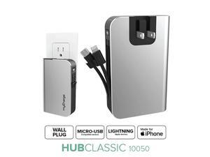 Portable Charger for iPhone Built in Cable Power Bank Fast Charging Hub 10050 mAh Lightning Micro USB Wall Plug USB Battery Pack External Cell Phone Backup 55 Hrs Power Portable Charger for iPhone Built in Cable Power Bank Fast Charging Hub 10050 mAh Lightning Micro USB Wall Plug USB Battery Pack External Cell Phone Backup 55 Hrs Power