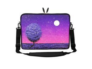 17 173 inch Neoprene Laptop Sleeve Bag Carrying Case with Hidden Handle and Adjustable Shoulder Strap Night Scene Oil Painting
