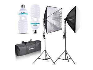 Softbox Lighting Kit Pro 24 x 24 1000W Soft Boxes Photography Continuous Photo Studio Light System with E27 Socket for Filming Studio Lighting Portrait Photography Shooting YouTube