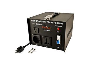 AC1500 Voltage Power Converter Step up Down Transformer 110 Volt 220 Volt 1500 Watt Black AC1500 Voltage Power Converter Step up Down Transformer 110 Volt 220 Volt 1500 Watt Black