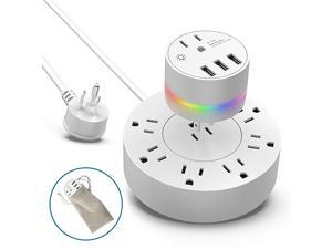 Surge Protector Power Strip w3 USB Ports 31A and Plugin Night Light 6Ft Extension CordFlat Plug2in1 Travel Adapter for Travel Home Dorm with Travel Carrying Bag Surge Protector Power Strip w3 USB Ports 31A and Plugin Night Light 6Ft Extension CordFlat Plug2in1 Travel Adapter for Travel Home Dorm with Travel Carrying Bag