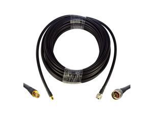 50 ft LowLoss Coax Extension Cable 50 Ohm SMA Male to N Male for 3G4GLTEHamADSBGPSRF Radio to Antenna or Lightning Arrester Use Not for TV or WiFi