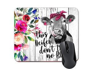 Heifer Dont Take No Bull Funny Heifer Mouse Pad Pink Floral Cow Mousepad Farmhouse Desk D¨¦cor Heifer Dont Take No Bull Funny Heifer Mouse Pad Pink Floral Cow Mousepad Farmhouse Desk D¨¦cor
