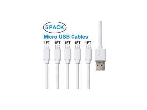 Micro USB Cable Android Charger 5 Pack, 1FT High Speed Charging & Sync Cord to Micro B Devices Compatible with Samsung HTC Nokia LG and More, Perfect for USB Charging Station Stand Micro USB Cable Android Charger 5 Pack, 1FT High Speed Charging & Sync Cord to Micro B Devices Compatible with Samsung HTC Nokia LG and More, Perfect for USB Charging Station Stand