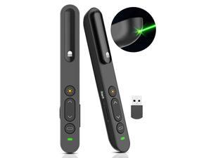 Wireless Presenter Rechargeable, Presentation Remote with Green Light, Hyperlink, Volume Control - 2.4GHz PowerPoint Clicker for Classroom, Lecture Hall, Conference Room, Exhibition Hall, etc. Wireless Presenter Rechargeable, Presentation Remote with Green Light, Hyperlink, Volume Control - 2.4GHz PowerPoint Clicker for Classroom, Lecture Hall, Conference Room, Exhibition Hall, etc.
