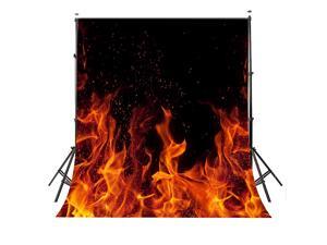 Raging Dancing Fire Photography Backdrops 5x7ft Black Background for Picture Photo Studio Props dw225 Raging Dancing Fire Photography Backdrops 5x7ft Black Background for Picture Photo Studio Props dw225