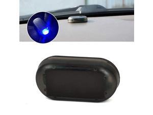 Solar Power Simulated Car Alarm LED Light AntiTheft Warning Lights Flashing Security Lamp Blue