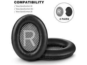 Made with Premium Faux Leather & Real Memory Foam Upgraded Earpads for Bose QC25 Replacement Ear Pads Soft & Long Lasting Earpads Also Fits QuietComfort 15 / QC15 / Ae2 & SoundLink by Brainwavz