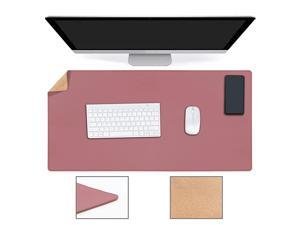 YSAGi Multifunctional Office Desk Pad Ultra Thin Waterproof PU Leather Mouse Pad Dual Use Desk Writing Mat for OfficeHome 315quot x 157quot Cork+Dark Pink YSAGi Multifunctional Office Desk Pad Ultra Thin Waterproof PU Leather Mouse Pad Dual Use Desk Writing Mat for OfficeHome 315quot x 157quot Cork+Dark Pink