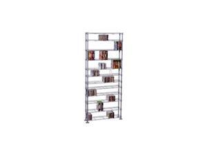 Maxsteel 12 Tier Shelving - Heavy Gauge Steel Wire Media Shelving for 864 CDs, 450 DVDs, BluRay or Games PN63135237 in Silver Maxsteel 12 Tier Shelving - Heavy Gauge Steel Wire Media Shelving for 864 CDs, 450 DVDs, BluRay or Games PN63135237 in Silver