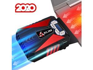 Cool Laptop Cooler Fan - Innovative Portable Cooling Design with Display - External Gaming Cooler - High Performance Ventilation - USB Cooling Pad - Quiet Air Vacuum - Reduce Heat (Blue)