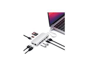 Aluminum TypeC Multimedia Adapter with 4K HDMI Mini DP USBC PD Gigabit Ethernet USB 30 MicroSD Card Slots Compatible with 20202018 MacBook Air 20202019 MacBook Pro Silver Aluminum TypeC Multimedia Adapter with 4K HDMI Mini DP USBC PD Gigabit Ethernet USB 30 MicroSD Card Slots Compatible with 20202018 MacBook Air 20202019 MacBook Pro Silver