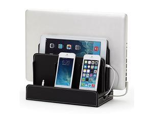 MultiDevice Charging Station Dock Organizer Multiple Finishes Available for Laptops Tablets and Phones Strong Build Black Leatherette MultiDevice Charging Station Dock Organizer Multiple Finishes Available for Laptops Tablets and Phones Strong Build Black Leatherette
