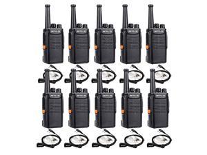 RT67 Walkie Talkies Rechargeable,Small 2 Way Radios with Earpiece,3000mAh Large Capacity Battery Flashlight,Handheld Two Way Radio for Adults,School Church Business(10 Pack)