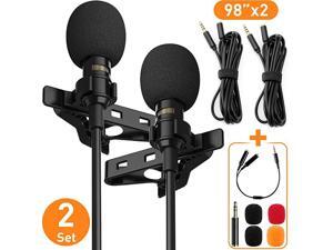 Lavalier Lapel Microphone Complete Set Omnidirectional Condenser Grade Audio Video Recording Mic for AndroidiPhonePCCamera for Interview YouTube Video Conference Podcast Lavalier Lapel Microphone Complete Set Omnidirectional Condenser Grade Audio Video Recording Mic for AndroidiPhonePCCamera for Interview YouTube Video Conference Podcast