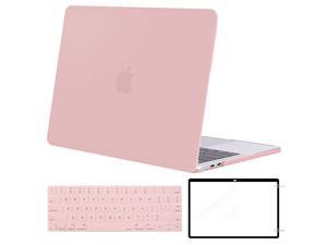 Compatible with MacBook Pro 15 inch Case 20162019 Release A1990 A1707 with Touch Bar Plastic Corner Protective Hard Shell Case Keyboard Cover Skin Screen Protector Rose Quartz