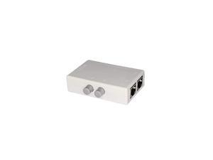 SB-034P Compact 2-Way RJ45 Ethernet Network Push Button Metal Mini Switch Box 