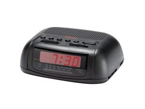 89014 AMFM Clock Radio Black