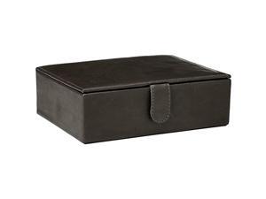 Large Leather Gift Box Blk, Black, One Size